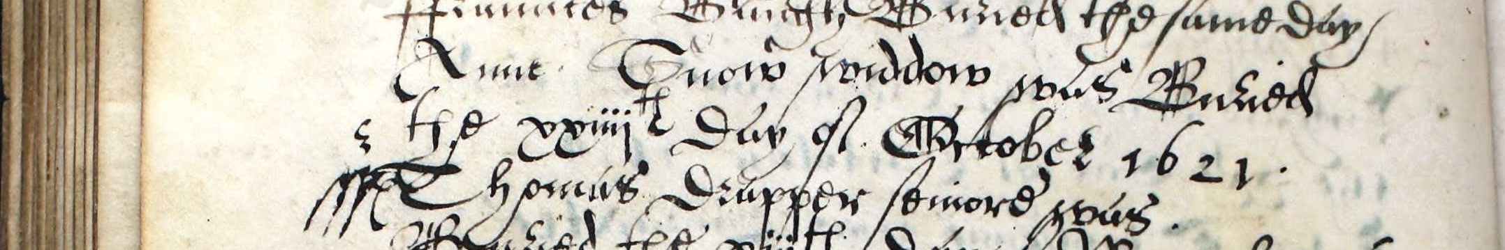 Burial record of Anne Snowe