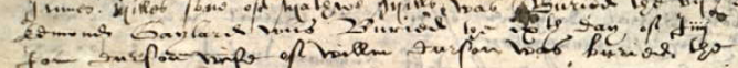 Burial record of Edmond Gaylard