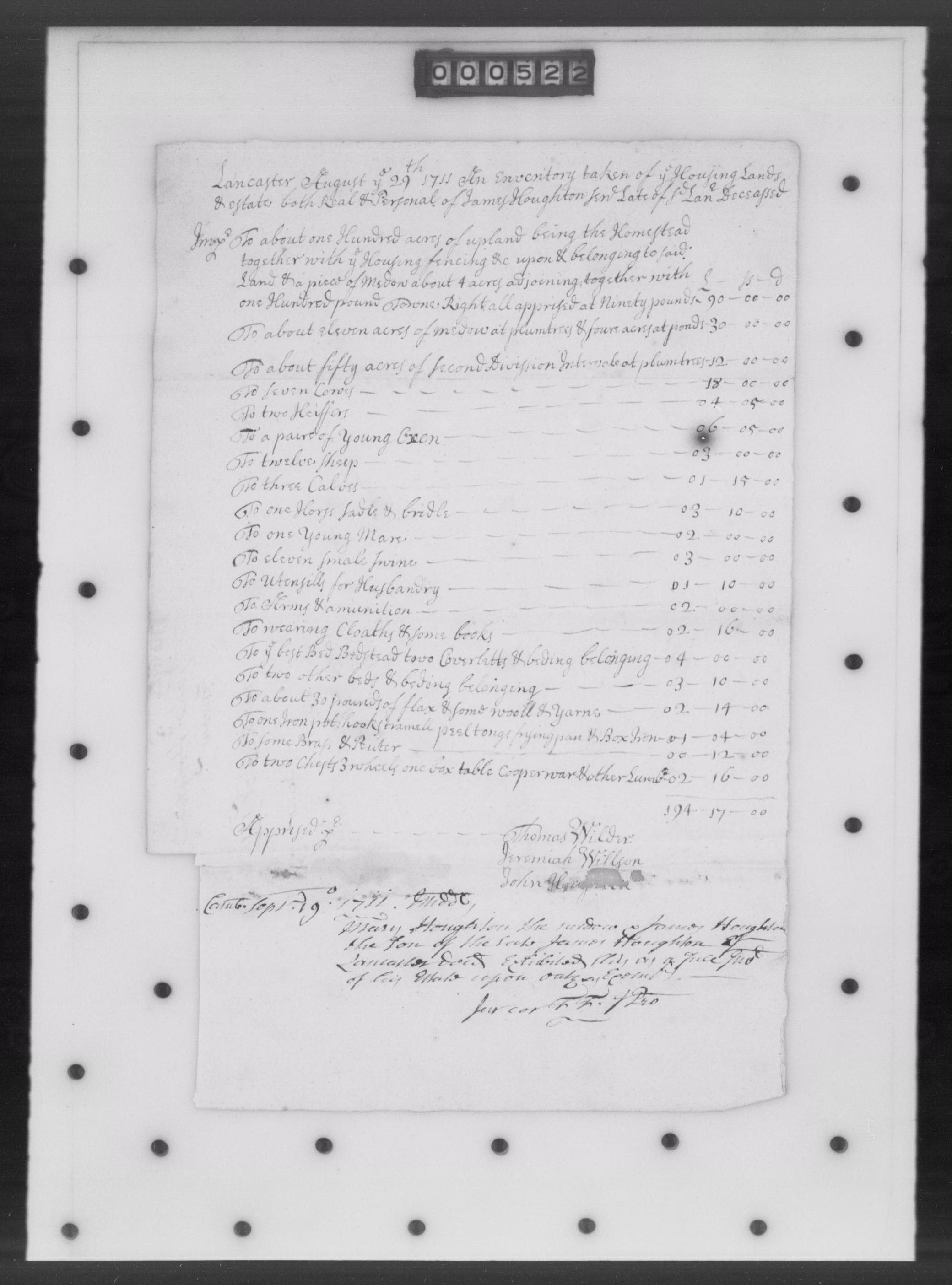 Inventory of James Houghton
