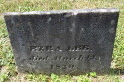 Gravestone of Ezra Lee