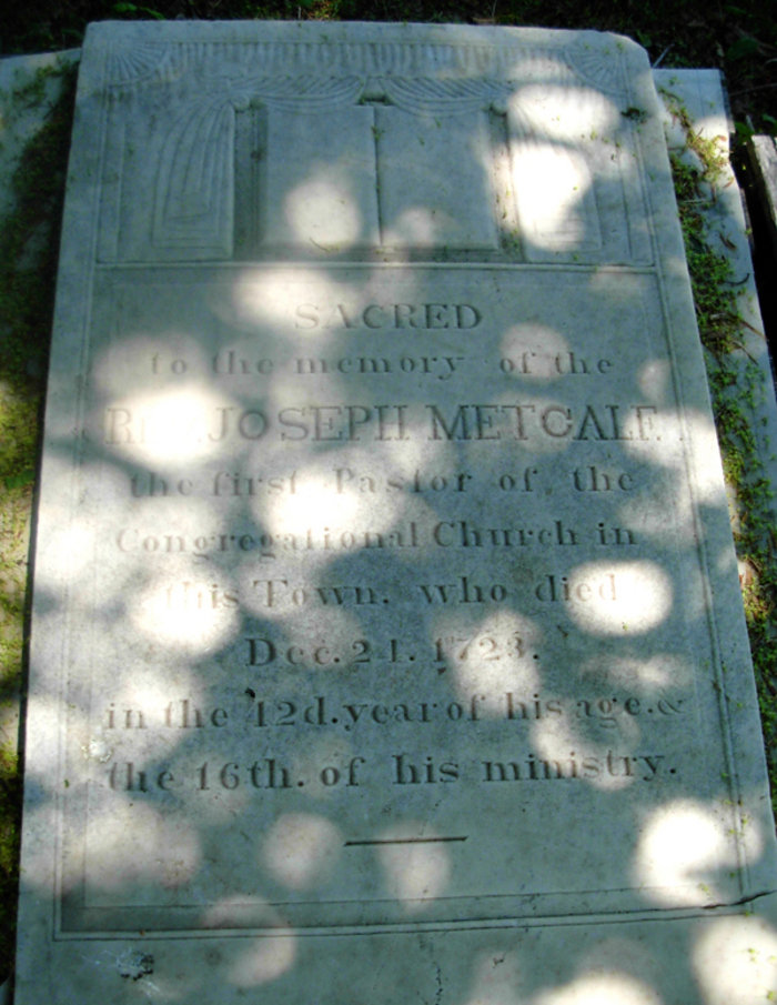 Gravestone of Reverend Joseph Metcalf