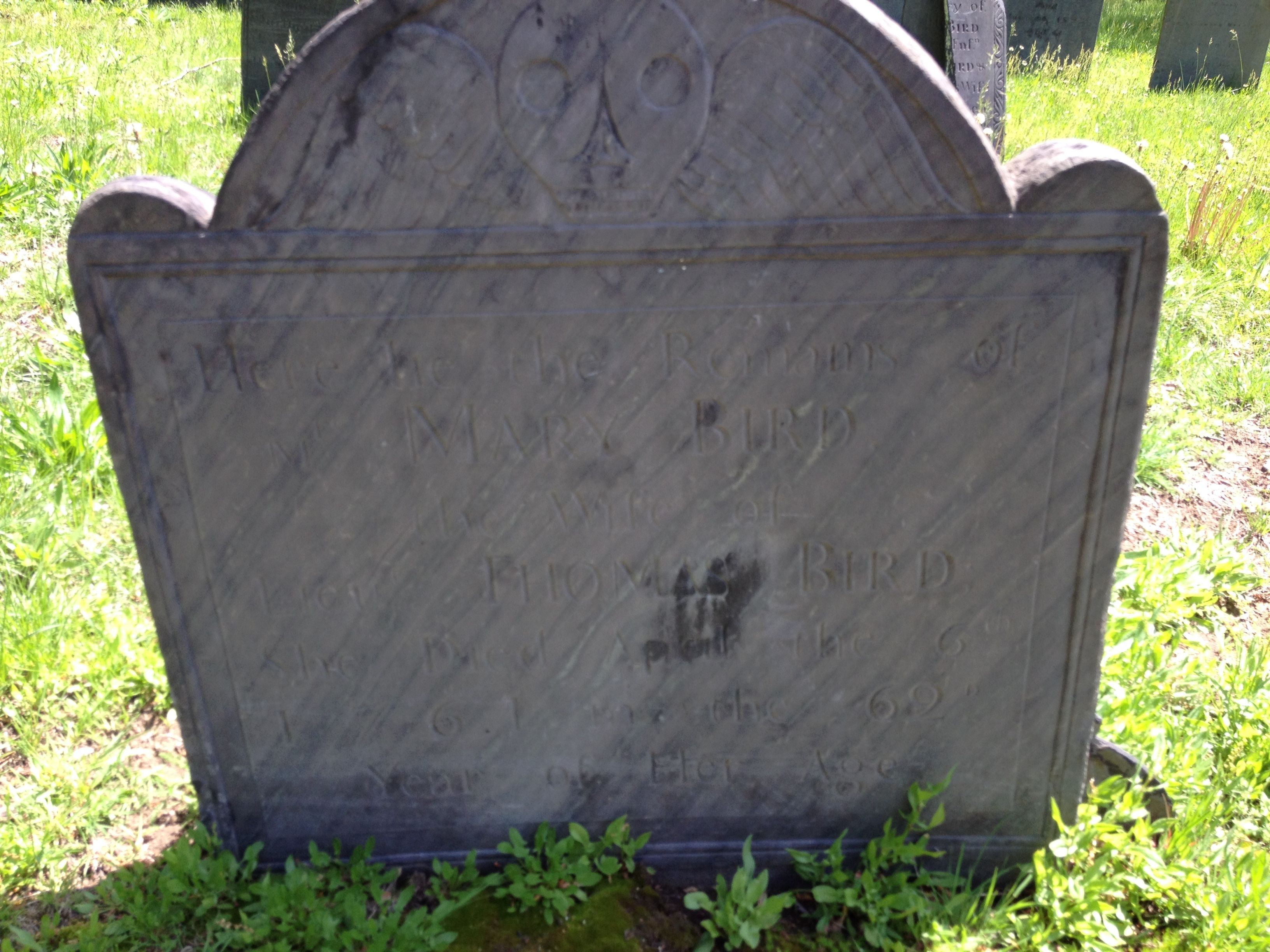 Gravestone of Mary Bird