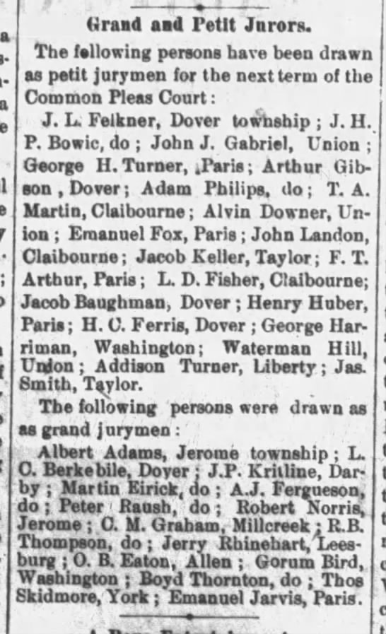 "Grand and Petit Jurors"