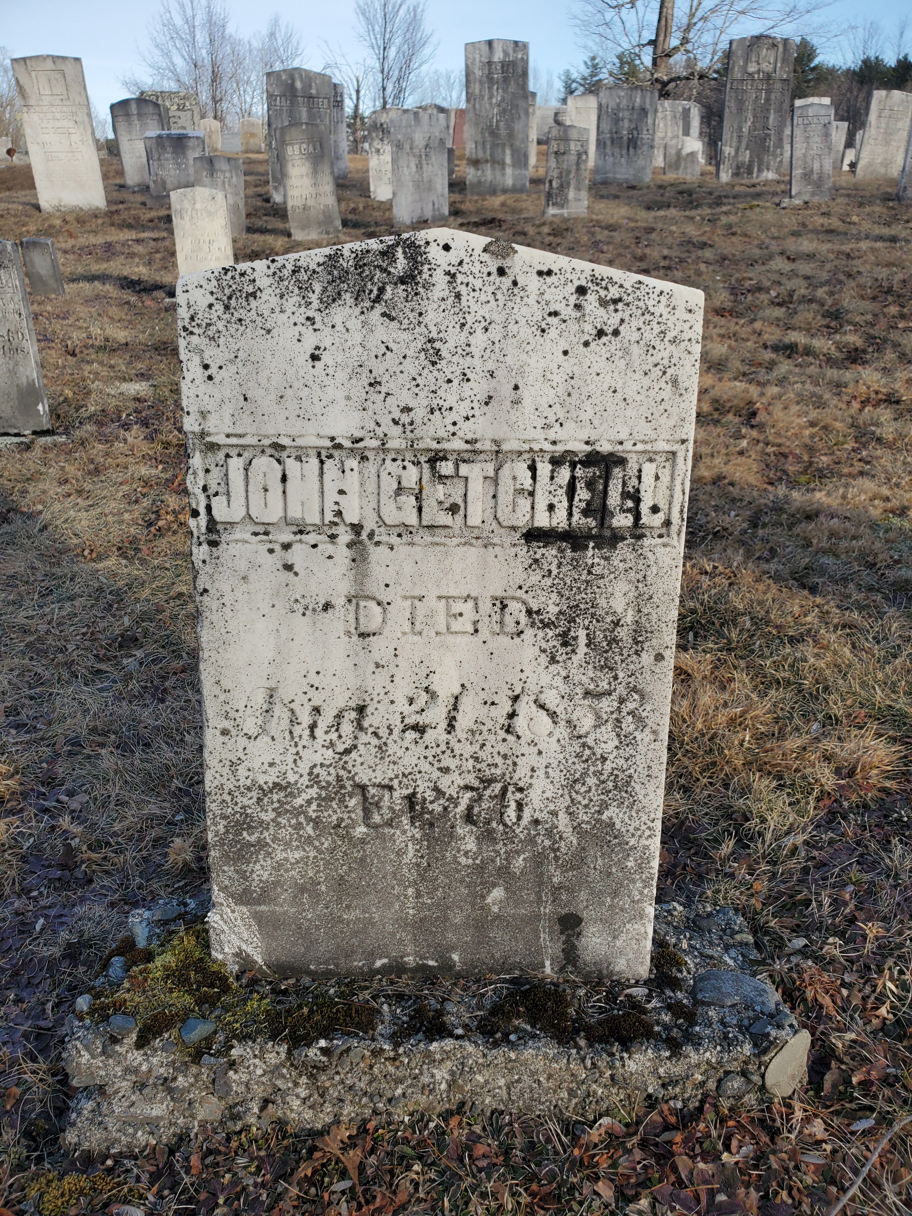 Gravestone of John Getchell