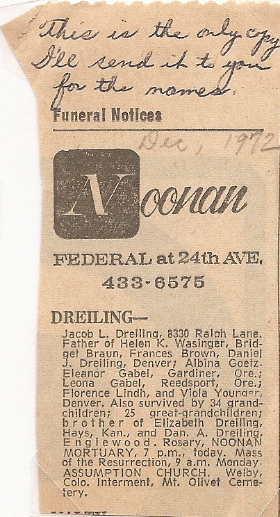Jacob Dreiling obituary